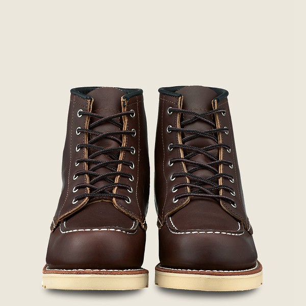 Red Wing Heritage Boots Dark Brown - Womens 6-inch Classic Moc - Short Oro-iginal Leather - 5468-FKM